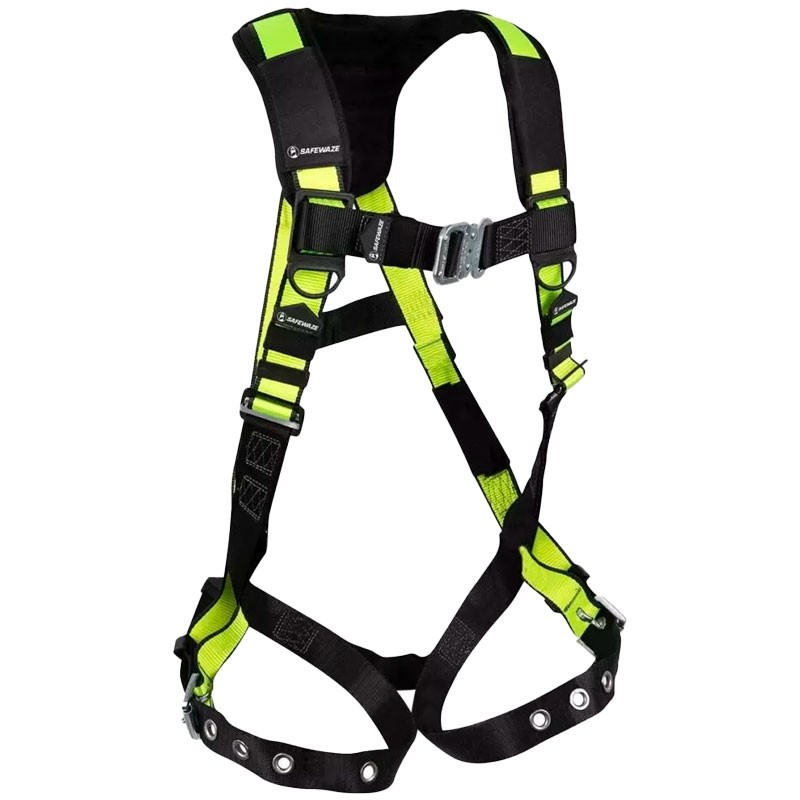 SafeWaze™ PRO Vest Harness with Tongue-Buckle Leg Straps, Back D-Ring, & SRL Channel, X-Small