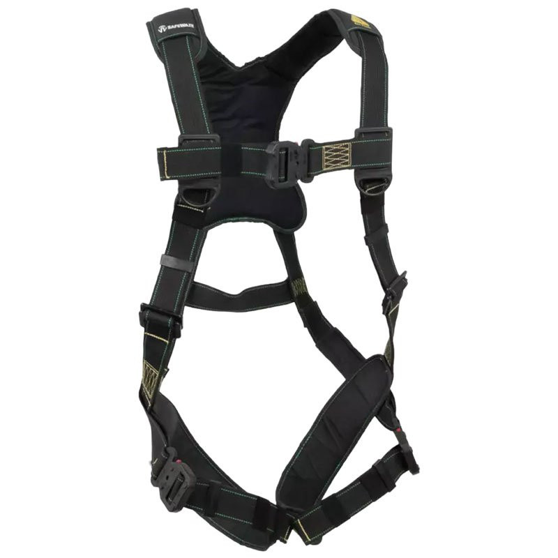 Arc Flash Full Body Harness, Dielectric Dorsal D-ring, MB Torso Adjusters, QC Chest & Tongue QC Legs, Shoulder & Leg Pads, 2-XL