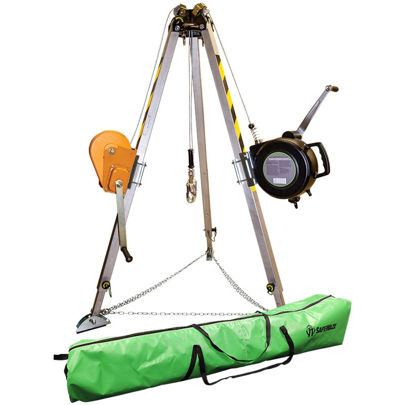 

7’ Adjustable Tripod Kit with 65’ 3-Way, 65’ Material Winch, and Storage Bag