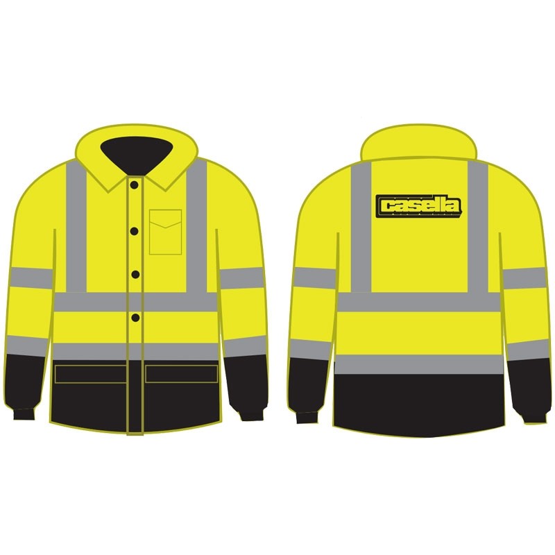 2XL CLS-3 TWO TONE RAIN JACKET W/ BLACK BOTTOM W/ CASELLA LOGO 1C 1L