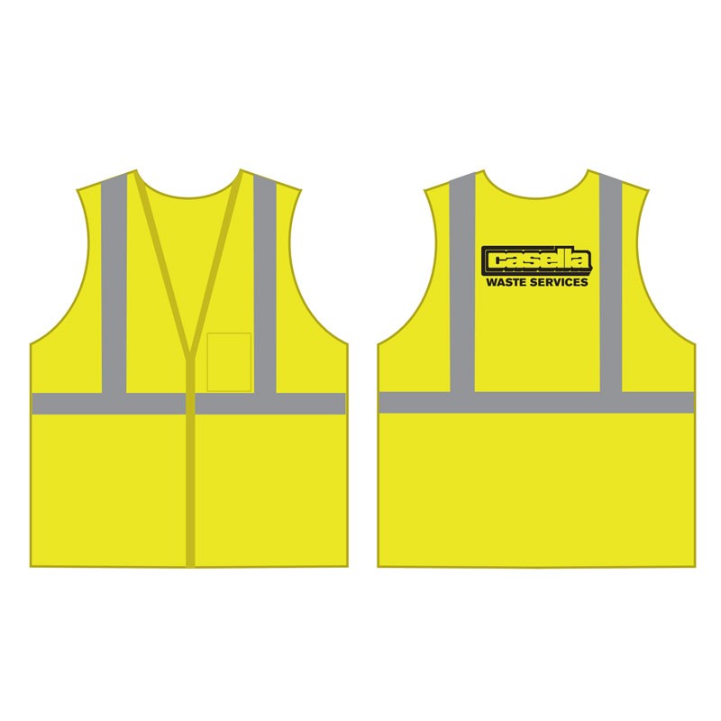 XL  CLS-2 BREAKAWAY 5-POINT VEST  W/ CASELLA WASTE SVCS LOGO (1L - 1C)