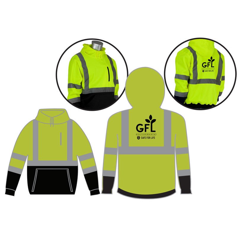 4-XL Class 3 Black Bottom Hoodie with GFL Logo