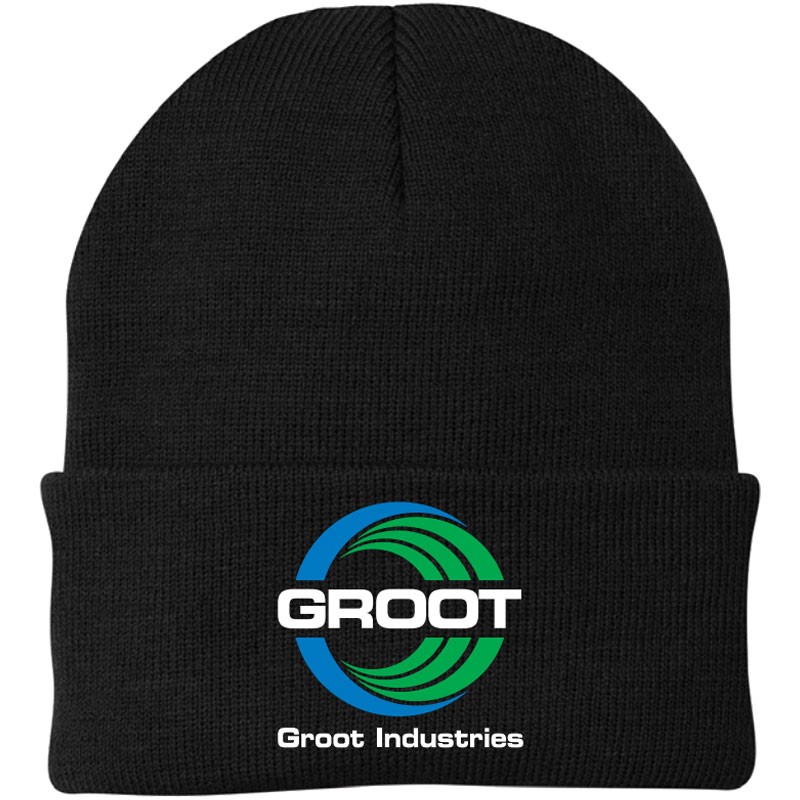 BLACK FLEECE LINED KNIT CAP GROOT INDUSTRIES 3C-1L