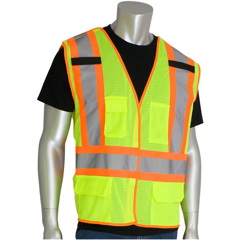 Class 2 5-Point Break-Away 2-Tone Safety Vest, 5-XL