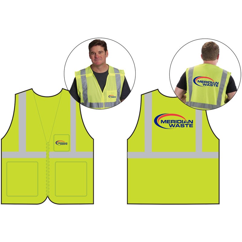 3-XL  CLS-2 BREAKAWAY 5-POINT VEST  W/ MERIDIAN WASTE LOGO (2C - 2L)