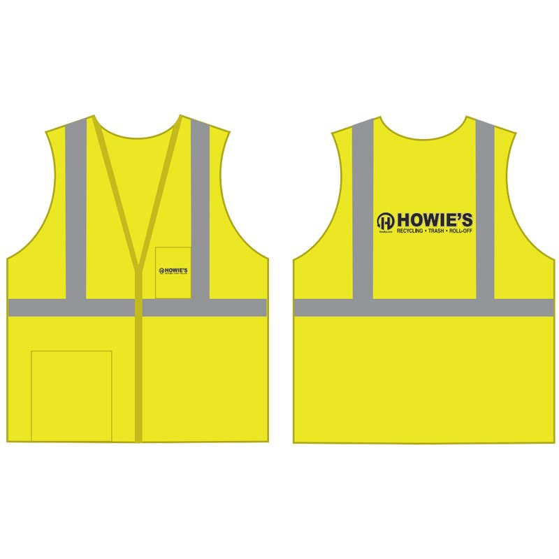 2XL CLS 2 ECON SAFETY VEST LYECONOMY W/ZIPPER CLOSURE W/ECOWASTE SOLUTIONS