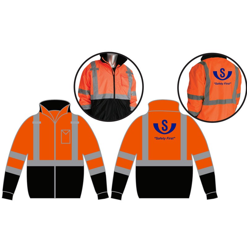 SM VALUE CLASS 3 BOMBER JACKET ORANGEW/ V&S LOGO LOGO 1C-1L