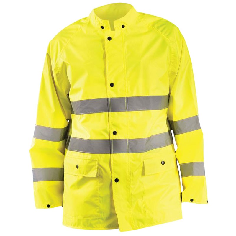 M RAIN JACKET YELLOW REFLECTIVE STRIP MEDIUM