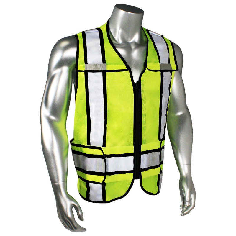 2X-4X CLASS 2 BREAKAWAY VEST BLK TRIM