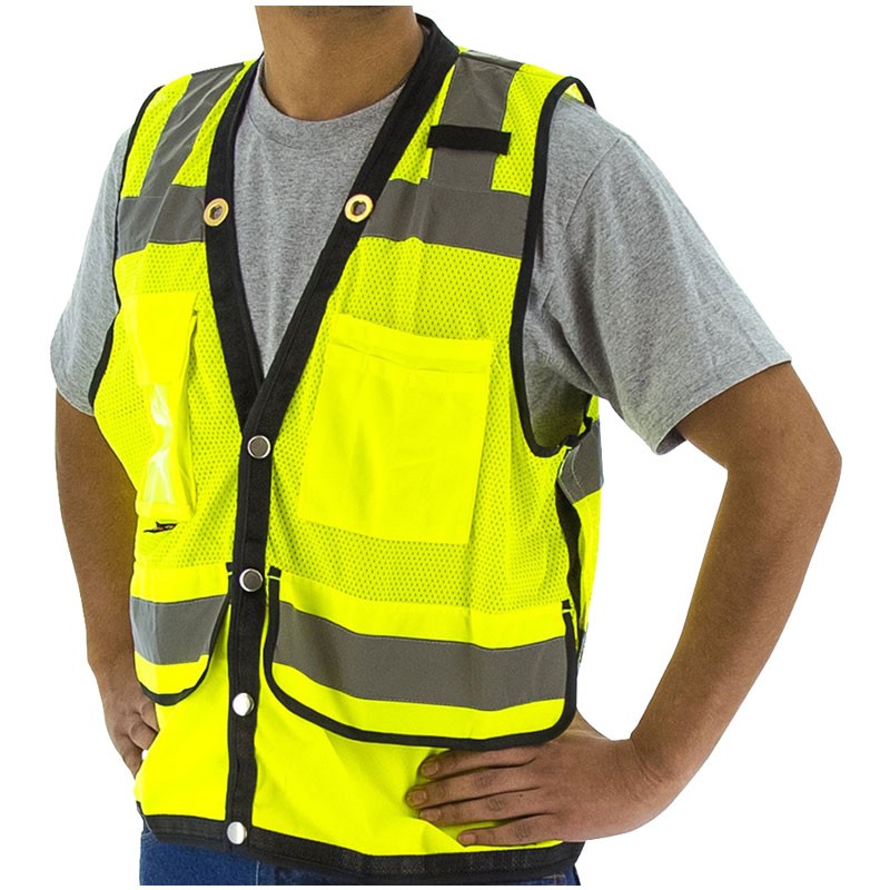 Class 2 High Visibility Yellow Heavy Duty Vest - Medium