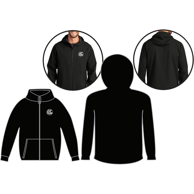 SM  ESSENTIAL RAIN JACKET - BLACK  W/ A AND C CONSTRUCTION LOGO (1C - 1L)