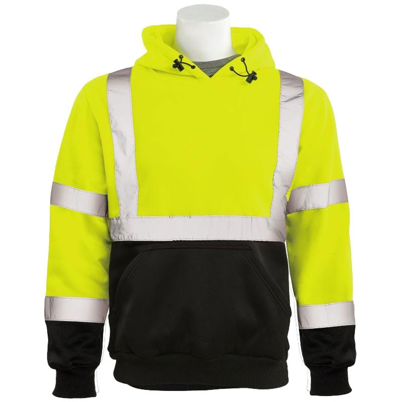 Class 3 Sweatshirt with Hood, No Zipper, Black Bottom Front/Sleeves, 5-XL