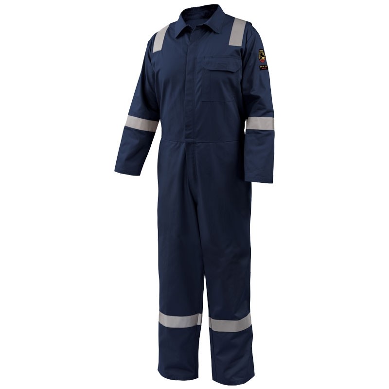 AR/FR 7 oz. Cotton Coverall w/ Reflective FR Tape, Navy, 5-XL