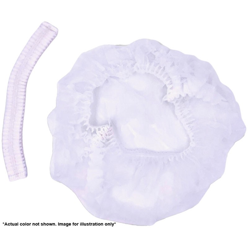 24" Blue Pleated Polypropylene Bouffant Cap