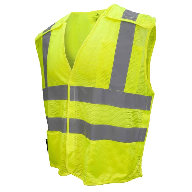 Class 2 FR 5-Point Break-Away Vest, Hi-Vis Yellow, X-Large