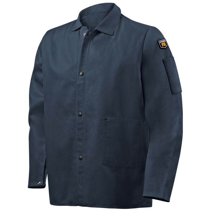 Navy FR Cotton Welding Jacket, 2-XL