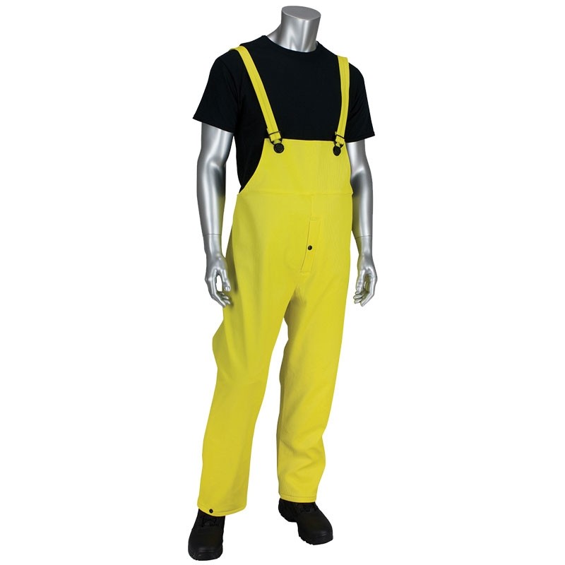 Flex™ Ribbed PVC Bib Overalls, Yellow, X-Large
