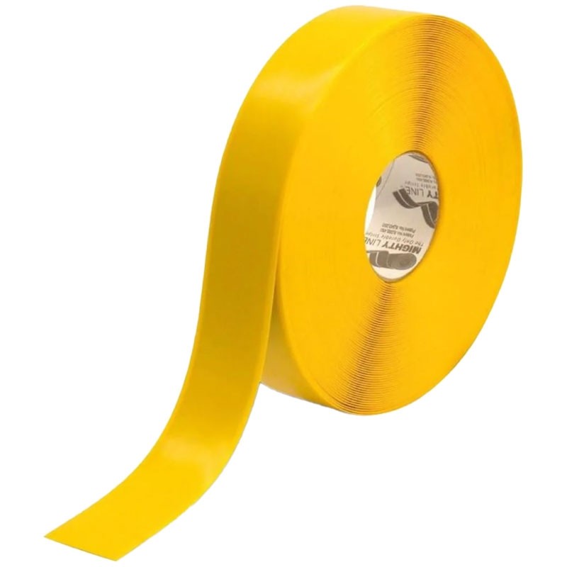 Mighty Line® Floor Marking Tape, Solid Yellow, 2" x 100'