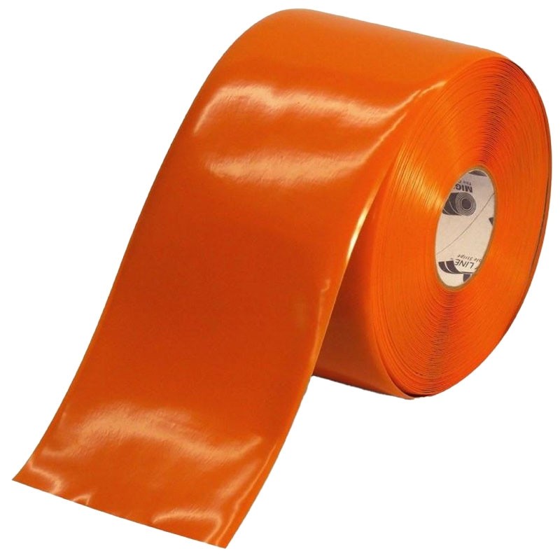 Mighty Line® Floor Marking Tape, Solid Orange, 6" x 100'