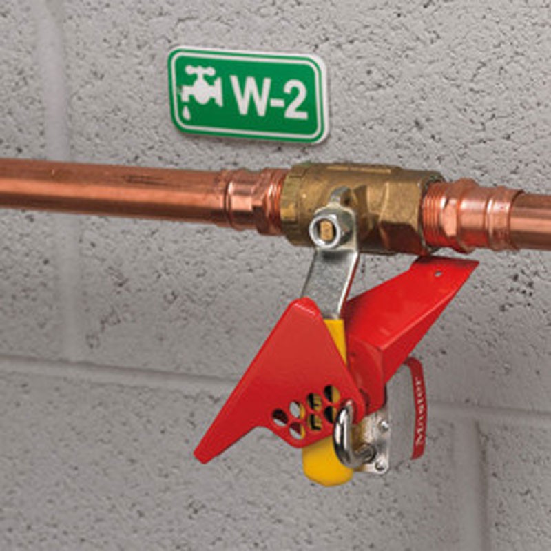 Wedge Style Ball Valve Lockout Device - Fits 1/4" to 1" Diameter Valves