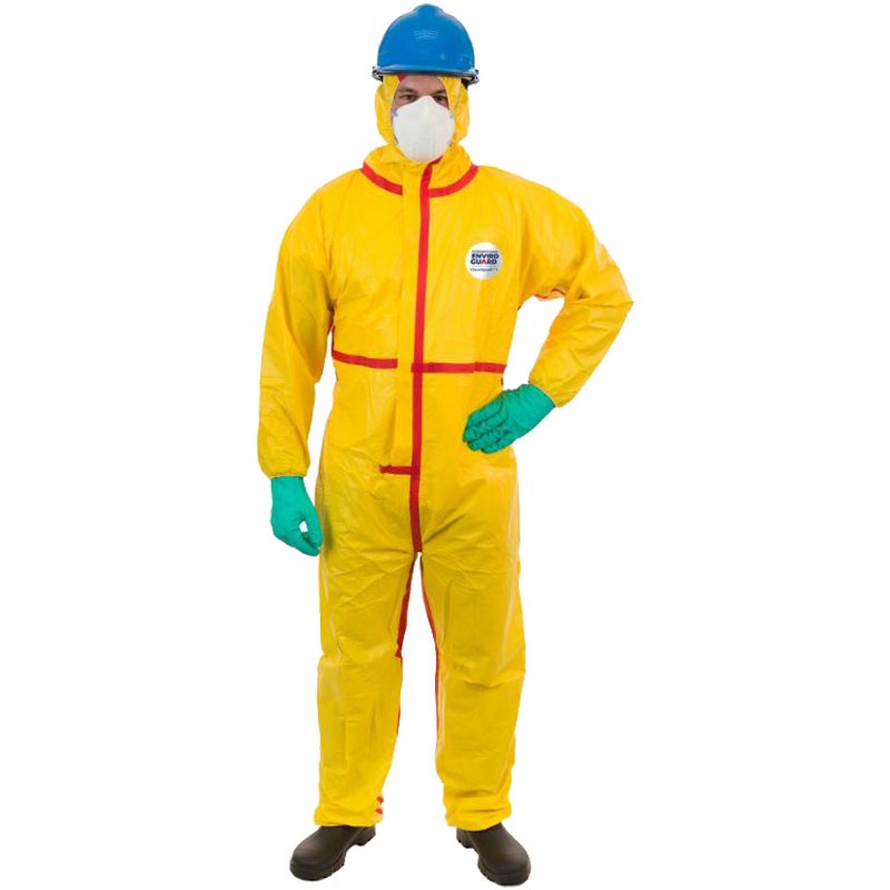 ChemSplash® 1 Chemical Barrier Coveralls with Hood, Taped Seams, Elastic Wrists & Ankles, No Boots, 3-XL