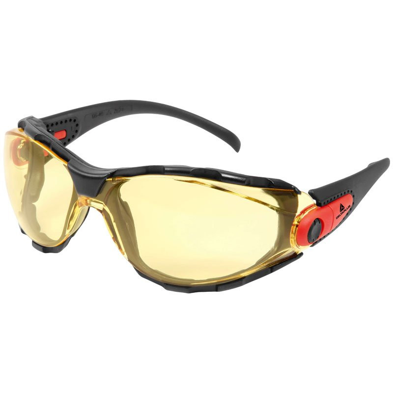 Go-Specs II™ Foam-Lined Safety Goggles, Interchangeable Temples/Strap, Amber Lens - Anti-Scratch/Anti-Fog