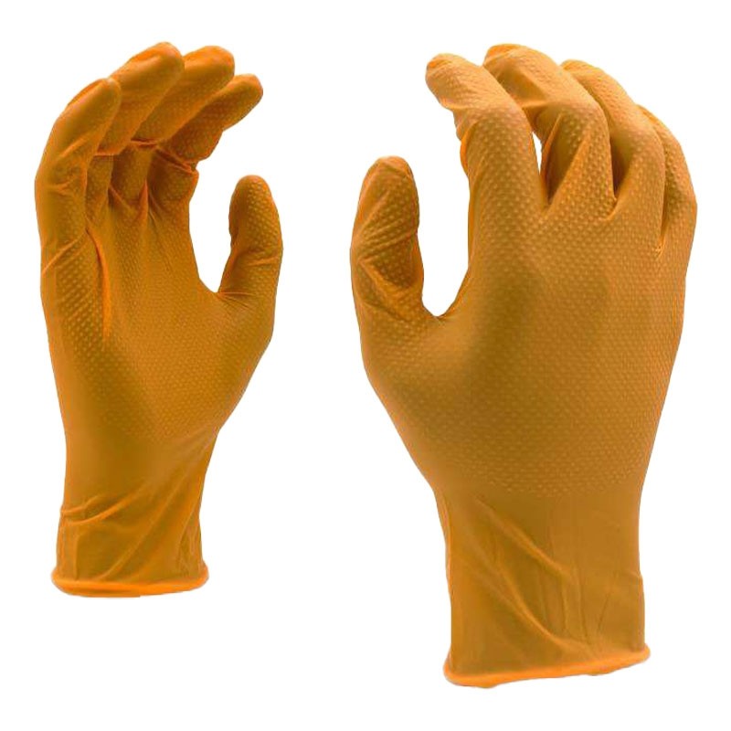 Nitri-Cor Diamond™ 6 Mil Nitrile Examination Glove, Embossed Grip, Orange, Large