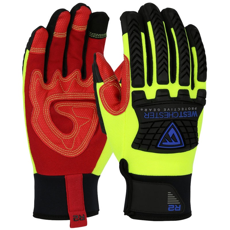 R2™ Safety Glove, TPR Back, Reinforced Synthetic Leather Palm, Small