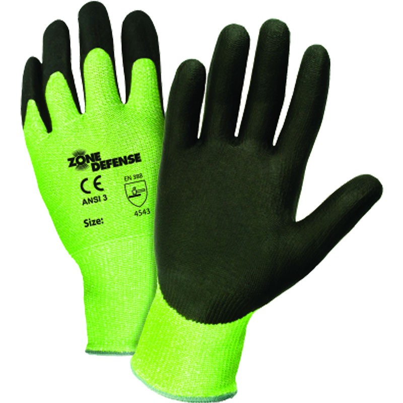 Zone Defense™ Green HPPE Shell with Black Nitrile Foam Palm Coat - Medium