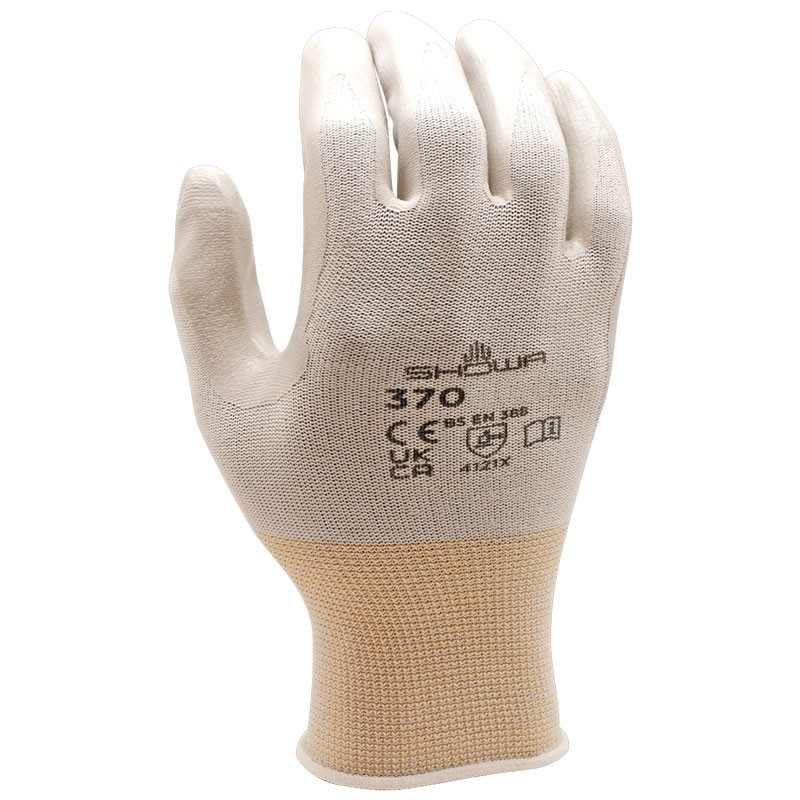 Whiter Nylon Nitrile Coated Glove, Knitwrist, Small