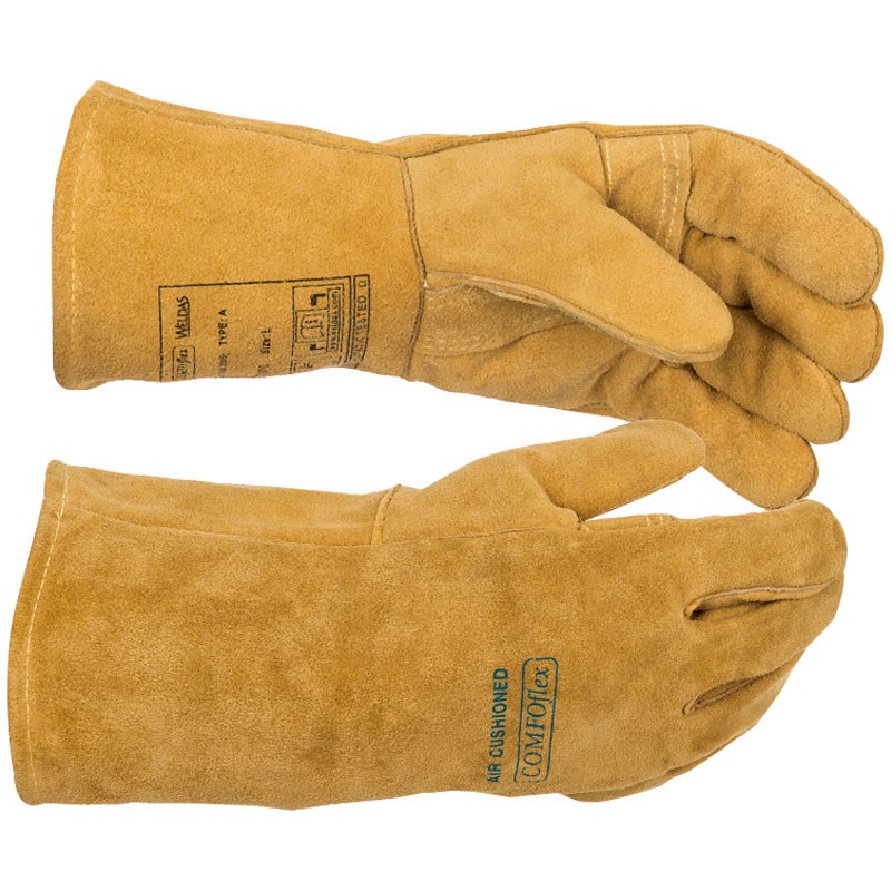 10-2000-S COMFOFLEX COWHIDEWELDING GLOVES W/ KEVLAR STITCHING SM
