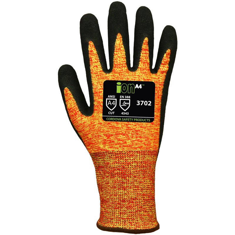 Ion A4™ Orange HPPE Glove, Nitrile Coated Palm, Small