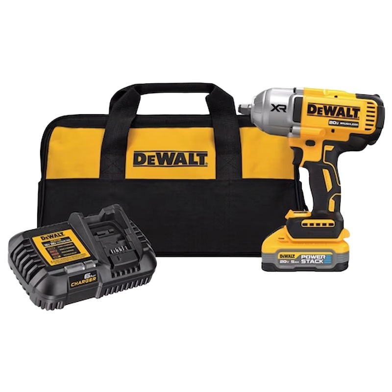 20V Max* Dewalt® 1/2" Brushless  High Torque Impact Wrench w/ Battery, Charger & Carry Bag