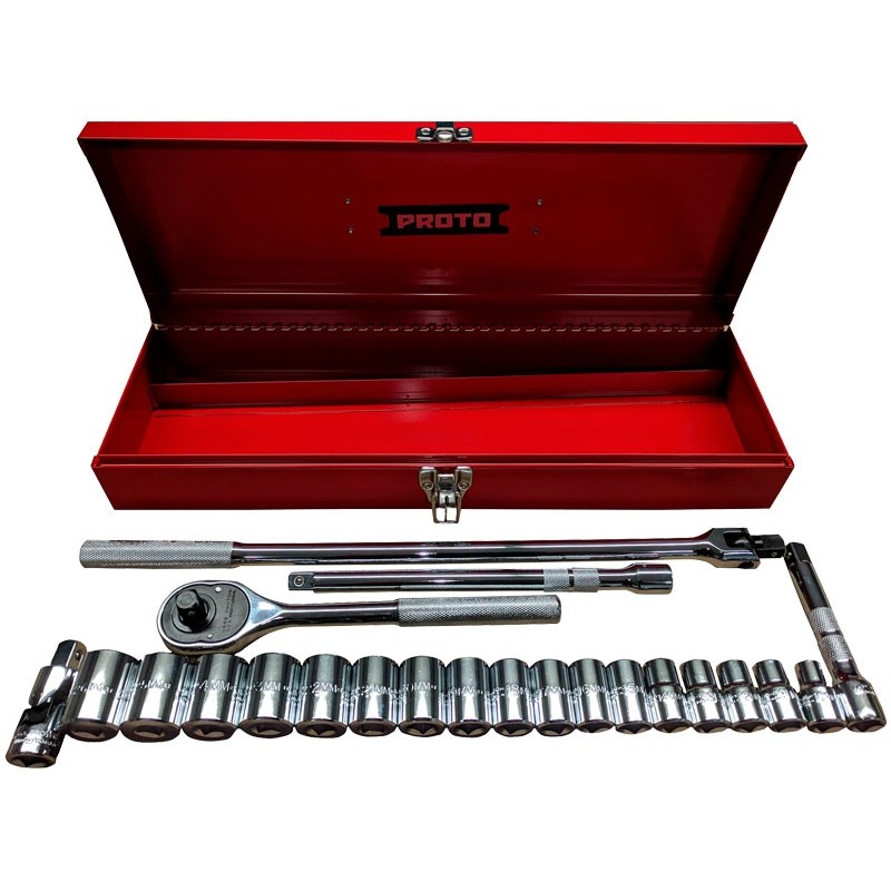 Proto® 1/2" Drive 22 Piece Metric Socket Set - 12 Point