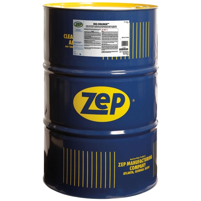 Zep Big Orange Citrus Industrial Degreaser & Graffiti Remover, 55 Gallon Drum