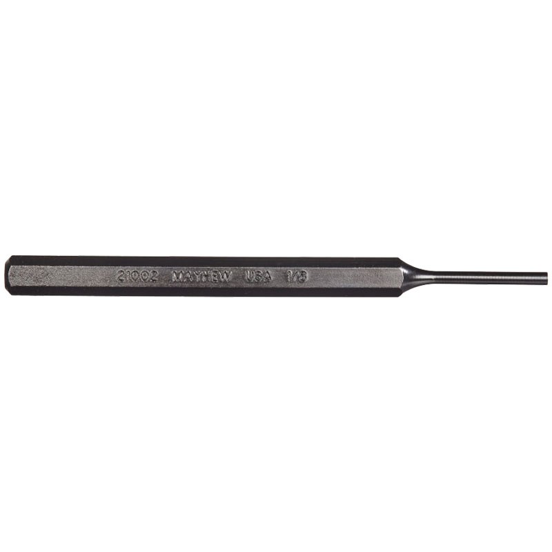4-3/4 in, 1/8 in tip, Alloy Steel 
Pin Punch