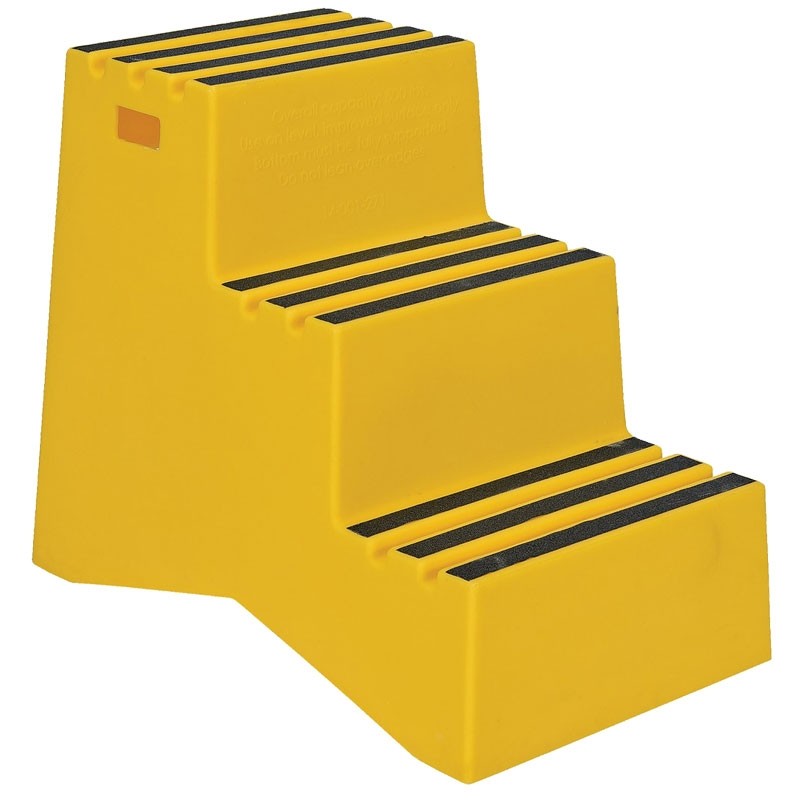 3-Step Poly Step Stool, 500 b. Capacity