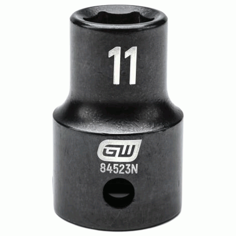 11MM x 1/2" Drive 6-Point Standard Impact Socket