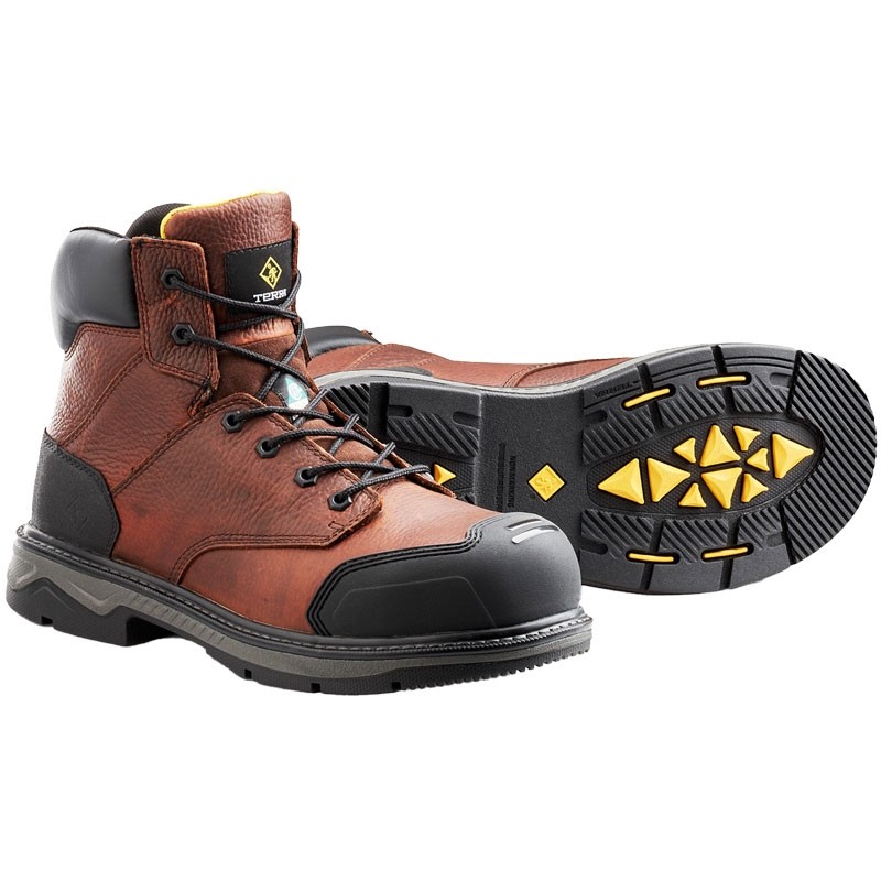 Patton Work Boot, Aluminum Toe, Puncture Resistant Sole, Brown, Men's Size 10.5 Wide