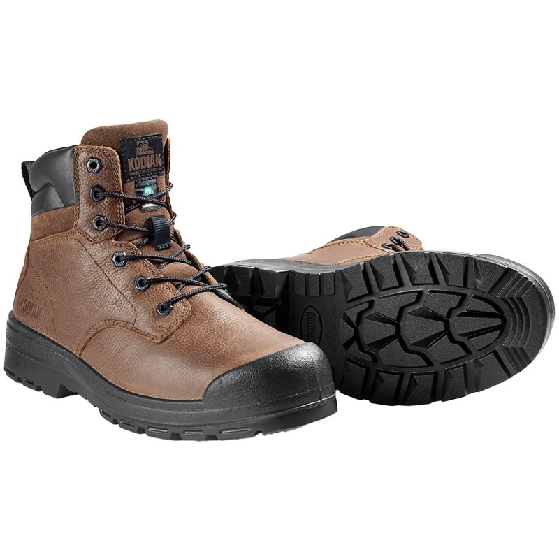 Greb Work Boot, Steel Toe, Puncture Resistant Sole, Brown, Men's Size 14