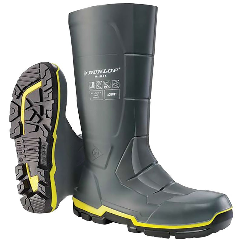 Dunlop® MetMax® Steel Toe PVC Boot w/ Metatarsal Guard, Size 5