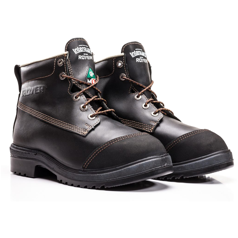 Royer 6" XPAN JYG Boot W/ Interguard Protector & Puncture Resistant Sole, Black, Men's Size 4