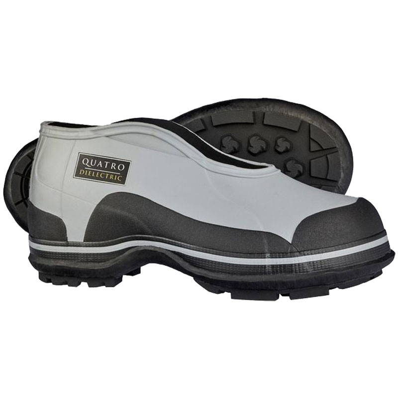 Skellerup Quatro Dielectric Slip On Overshoes, Gray/Black, Size 15