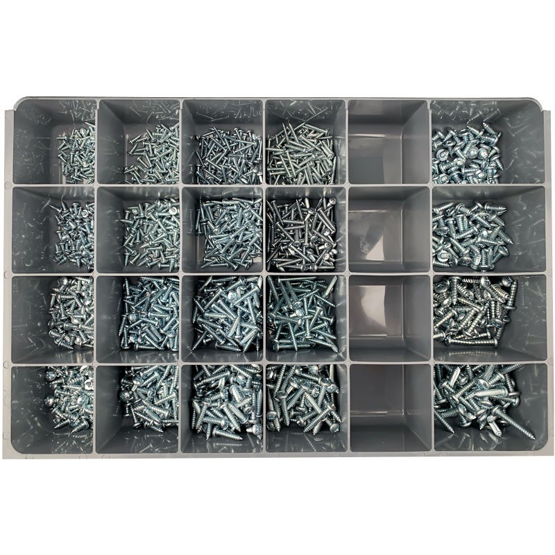 Phillips Pan Head SMS Assortment, Zinc