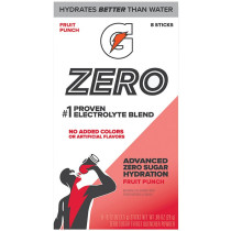 Gatorade G Zero Powder Packs, 20 Oz., Case of 96, Fruit Punch