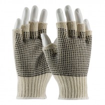 C119PDD-L Fingerless String Knit Gloves PVC Dotted Large