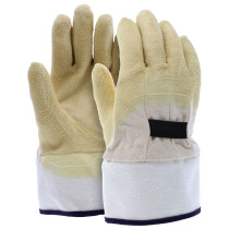 Canvas Glove, 3/4 Coverage Latex Crinkle Coat, Safety Cuff, Universal Size