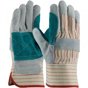 7512J-XL X-Large Leather Double Palm Work Gloves with Canvas back