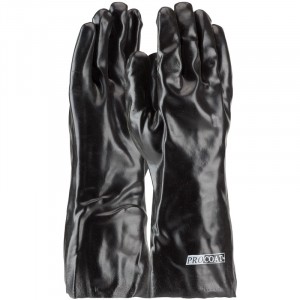 14" PVC Dipped Glove, Smooth Grip, Interlock Lining, Universal Size