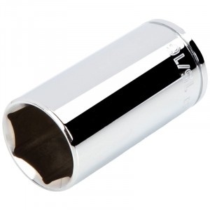 15/16" 3/8" Drive 6-Point Deep Well Socket, Chrome